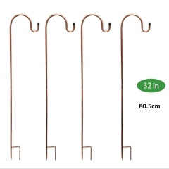 Milalit 1.2m Premium Metal Iron Shepherd Hooks for Hanging Solar Light Bird Feeder Mason Jars Plant Hangers Flower Basket Christmas Lamp 32 inch 0.8m Metal Iron Shepherd Hooks for Solar Lanterns Bird Feeder Plant Wedding Flower Basket Christmas Lights