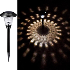 Milalit Solar Bright Pathway Outdoor Glass Lamp Wireless Sun Powered Exterior landscape Landscape LED Light for Garden Yard Patio Walkway Driveway Spike