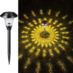 Milalit Solar Bright Pathway Outdoor Glass Lamp Wireless Sun Powered Exterior landscape Landscape LED Light for Garden Yard Patio Walkway Driveway Spike