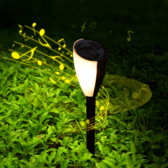 Milalit New Creative Solar Power Christmas Song Music Frogs Cicada Cricket Sound Lamps Dual Color Adjustable Lawn Light with Music Song Cricket Cicada Quiet Sounding for Thanksgiving Christmas Festival New Year Halloween Easter