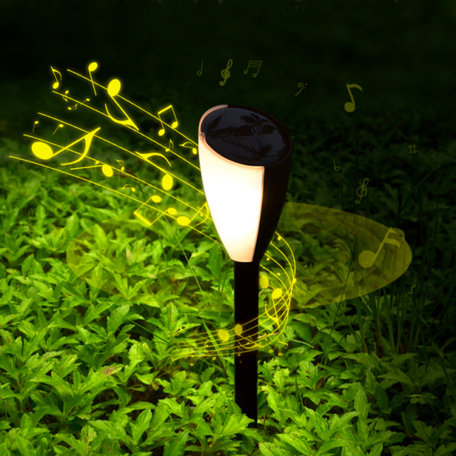 Milalit New Creative Solar Power Christmas Song Music Frogs Cicada Cricket Sound Lamps Dual Color Adjustable Lawn Light with Music Song Cricket Cicada Quiet Sounding for Thanksgiving Christmas Festival New Year Halloween Easter