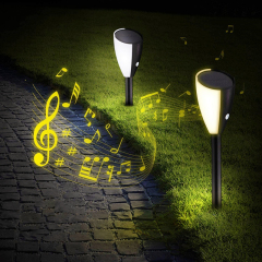 Milalit New Creative Solar Power Christmas Song Music Frogs Cicada Cricket Sound Lamps Dual Color Adjustable Lawn Light with Music Song Cricket Cicada Quiet Sounding for Thanksgiving Christmas Festival New Year Halloween Easter