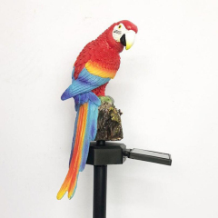 Milalit Solar Powered Parrot Light Bird Blue Red Yellow Green Resin Life-like Animal Decorative Lamps for Yard Lawn Outdoor Lighting Outdoor Waterproof Parrot Garden Stakes Light Sunlight Powered Landscape Lamp for Garden Patio Walkway Pathway Road
