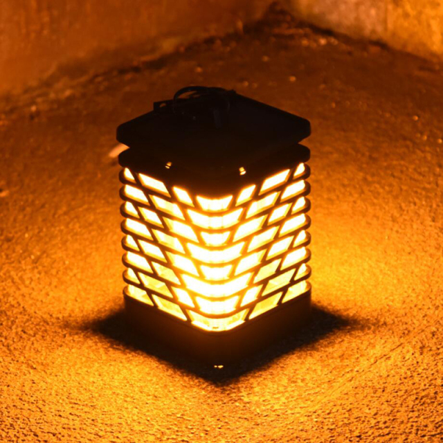 Milalit Modern Outdoor Lighting Waterproof Flickering Flames Torches Lights Solar Powered Hanging Lantern with Clips Lawn Wall Mount for Christmas Halloween Festival Holiday Decoration