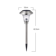 Milalit Solar Bright Pathway Outdoor Glass Lamp Wireless Sun Powered Exterior landscape Landscape LED Light for Garden Yard Patio Walkway Driveway Spike