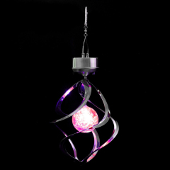 Milalit Solar Lights Outdoor Yard Decoration Stainless Wind Chimes Lights Led Colour Changing Hanging Lamps Garden Yard Home Decor Gift