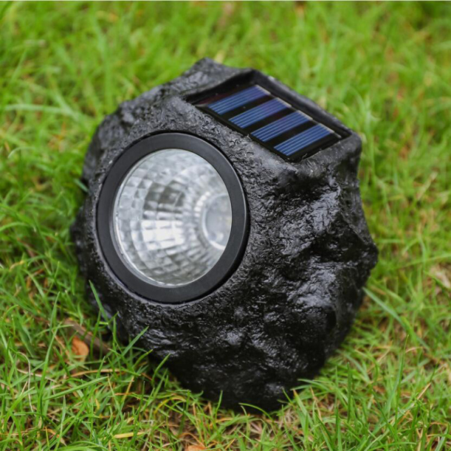 Milalit Solar LED Outdoor Decorative Super Bright Garden Rock Lawn Lights IP65 Waterproof Resin Pathway Fake Stone Lamp Spotlights for Garden Yard Walkway Pathway Patio Driveway