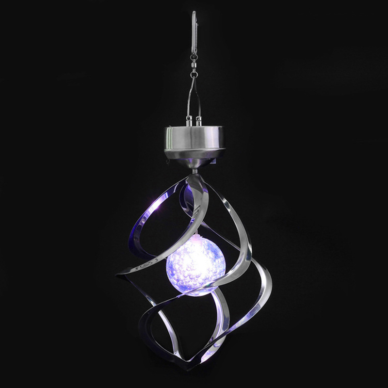 Milalit Solar Lights Outdoor Yard Decoration Stainless Wind Chimes Lights Led Colour Changing Hanging Lamps Garden Yard Home Decor Gift