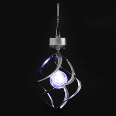 Milalit Solar Lights Outdoor Yard Decoration Stainless Wind Chimes Lights Led Colour Changing Hanging Lamps Garden Yard Home Decor Gift