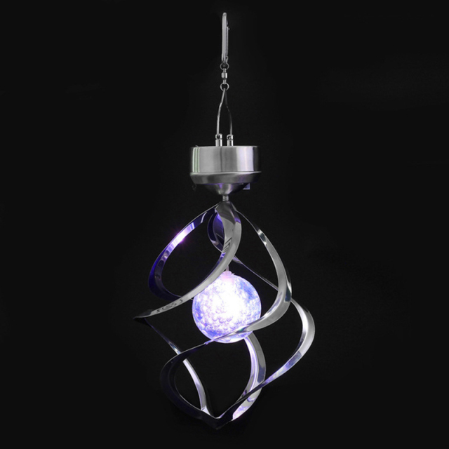 Milalit Solar Lights Outdoor Yard Decoration Stainless Wind Chimes Lights Led Colour Changing Hanging Lamps Garden Yard Home Decor Gift