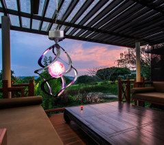 Milalit Solar Lights Outdoor Yard Decoration Stainless Wind Chimes Lights Led Colour Changing Hanging Lamps Garden Yard Home Decor Gift