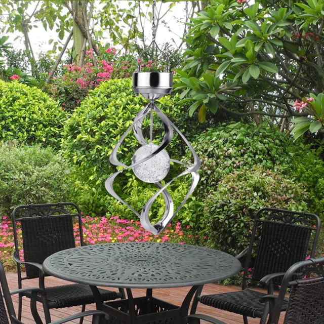 Milalit Solar Lights Outdoor Yard Decoration Stainless Wind Chimes Lights Led Colour Changing Hanging Lamps Garden Yard Home Decor Gift