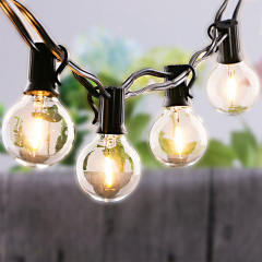 Milalit G40 Solar 25 LED Bulbs  Globe Glass String Bulb Lamp with 4 Lighting Modes USB Powered Optional for Christmas Lighting Garden Fence Wall Party Birthday Retirement Wedding Decoration