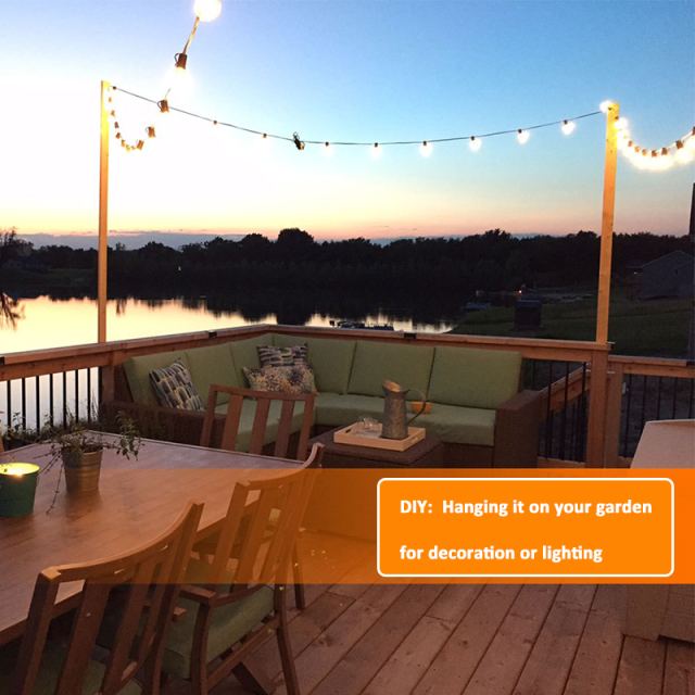 Milalit G40 Solar 25 LED Bulbs  Globe Glass String Bulb Lamp with 4 Lighting Modes USB Powered Optional for Christmas Lighting Garden Fence Wall Party Birthday Retirement Wedding Decoration