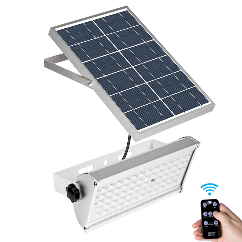 Milalit 12W Super Bright Waterproof 1500lm LED Solar Flood Street Wall Light with Radar Motion Sensor Control Outdoor Lighting Wall Lamps IP65 for Parking Lot Warehouse Garage