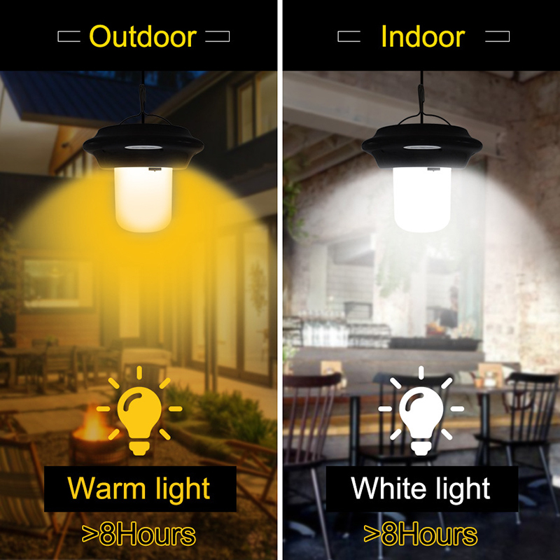 Milalit Double Head 2 in 1 Solar Hanging High Bright Waterproof Outdoor 36 LED Lamp with Remote Control Extension Cable Wire Timing Auto Dimming Modes Smart Timer Lighting Lights for Garden Yard Patio Porch
