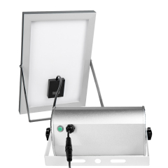Milalit 12W Super Bright Waterproof 1500lm LED Solar Flood Street Wall Light with Radar Motion Sensor Control Outdoor Lighting Wall Lamps IP65 for Parking Lot Warehouse Garage