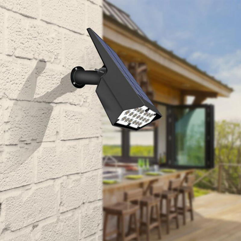 Milalit Energy Saving Solar 19 LED Spot Lawn Light Wall Mounted Landscape RGB Warm White Cold White Post Spike Lamp Outdoor Waterproof Intelligent Garden Spotlights Lamp for Theme Park Halloween Christmas Holiday Festival Decoration Lighting