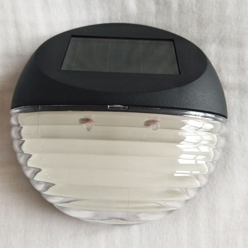 Milalit Solar Fence Wall LED Lamps Outdoor Waterproof ABS Plastic Warm White Cold White Deck Lights for Balcony Porch Roof Garden Black Color Body