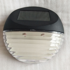 Milalit Solar Fence Wall LED Lamps Outdoor Waterproof ABS Plastic Warm White Cold White Deck Lights for Balcony Porch Roof Garden Black Color Body