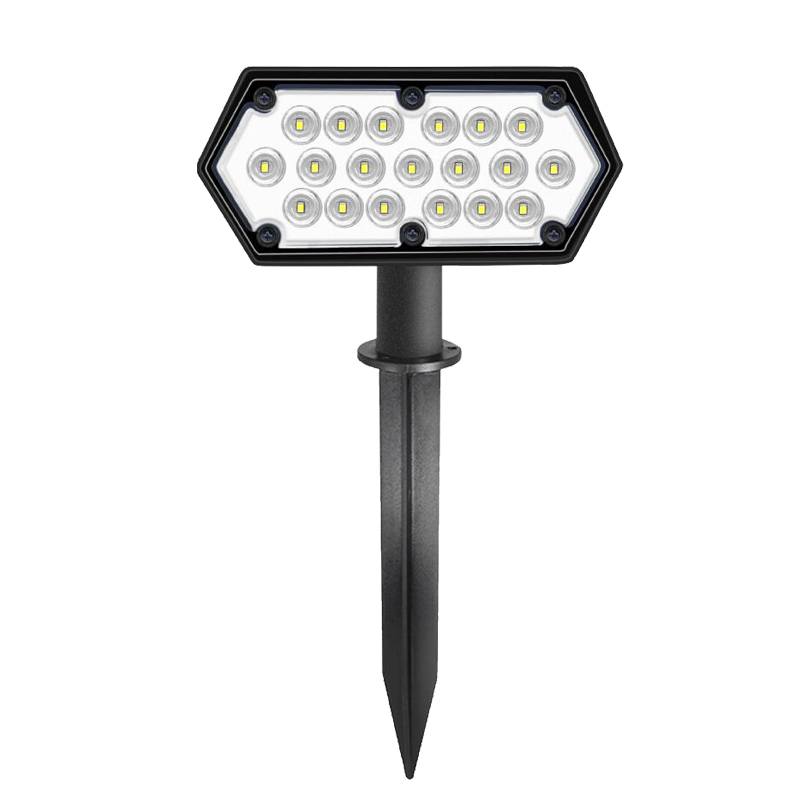 Milalit Energy Saving Solar 19 LED Spot Lawn Light Wall Mounted Landscape RGB Warm White Cold White Post Spike Lamp Outdoor Waterproof Intelligent Garden Spotlights Lamp for Theme Park Halloween Christmas Holiday Festival Decoration Lighting