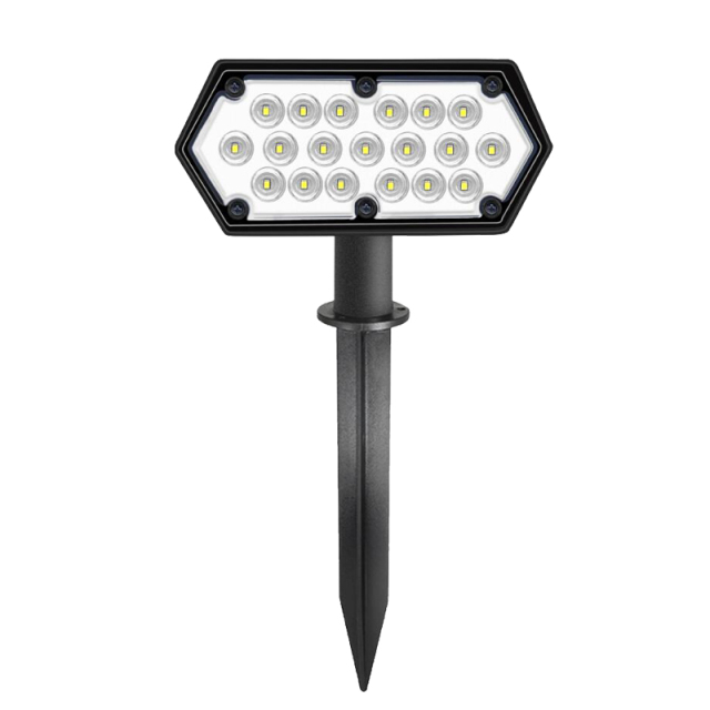 Milalit Energy Saving Solar 19 LED Spot Lawn Light Wall Mounted Landscape RGB Warm White Cold White Post Spike Lamp Outdoor Waterproof Intelligent Garden Spotlights Lamp for Theme Park Halloween Christmas Holiday Festival Decoration Lighting