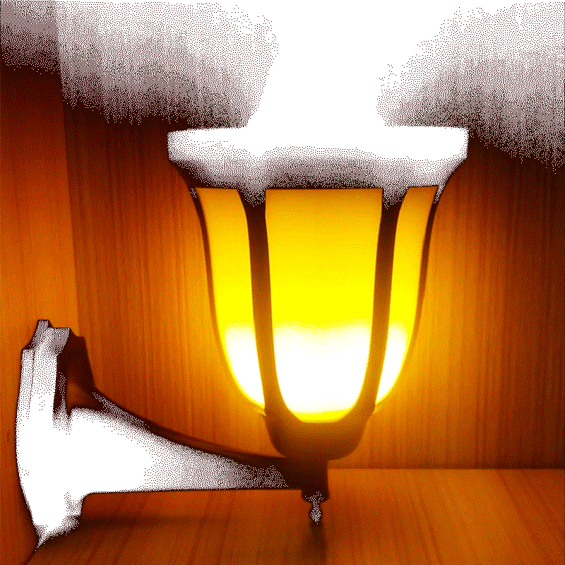 Milalit Flickering Unique 96 LED Solar Torch Light Flame Fire Decorative Wall Mounted Lamp for Yard Fence Garden Pathway Patio Hotel