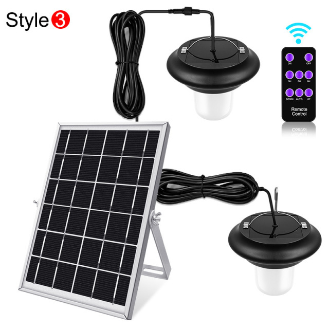 Milalit Double Head 2 in 1 Solar Hanging High Bright Waterproof Outdoor 36 LED Lamp with Remote Control Extension Cable Wire Timing Auto Dimming Modes Smart Timer Lighting Lights for Garden Yard Patio Porch