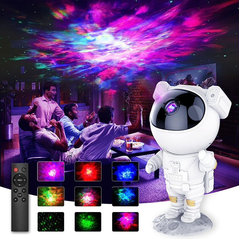 Milalit Astronaut Galaxy Light Projector Space Buddy Projector Night Light for Bedroom with Remote Control and Timer Astro Alan Star Ceiling Projector Spaceman Evening Lamp for Gaming Room Home Theater Birthday Valentine's Day