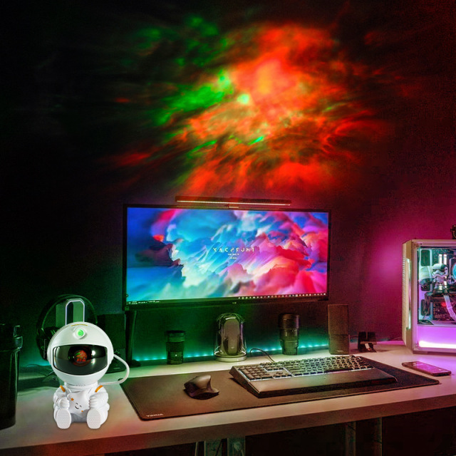 Milalit Astronaut Held Star Projector Nebula Galaxy Projector Starry Sky Night Light Remote Control and 360°Rotation Magnetic Head Nebula Lamp for Boys and Girls Bedroom Kids Ceiling Game Room Home Theater Decoration