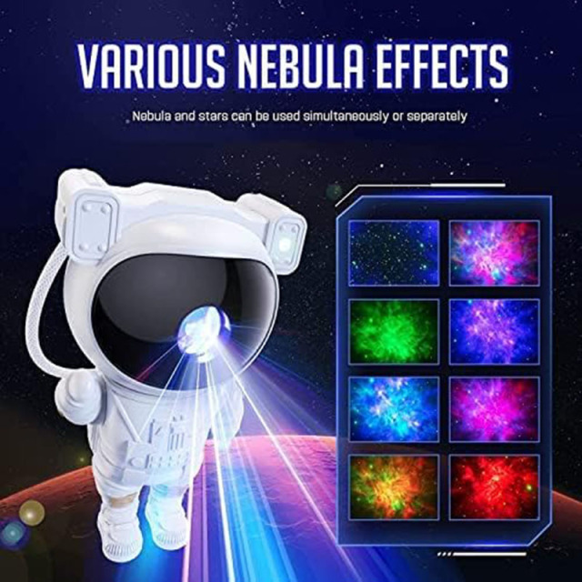 Milalit Astronaut Galaxy Light Projector Space Buddy Projector Night Light for Bedroom with Remote Control and Timer Astro Alan Star Ceiling Projector Spaceman Evening Lamp for Gaming Room Home Theater Birthday Valentine's Day