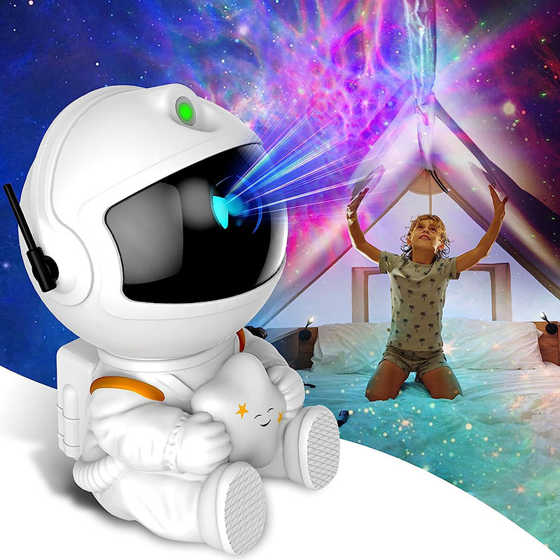 Milalit Astronaut Held Star Projector Nebula Galaxy Projector Starry Sky Night Light Remote Control and 360°Rotation Magnetic Head Nebula Lamp for Boys and Girls Bedroom Kids Ceiling Game Room Home Theater Decoration