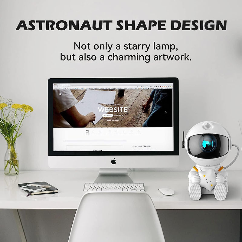 Milalit Astronaut Held Star Projector Nebula Galaxy Projector Starry Sky Night Light Remote Control and 360°Rotation Magnetic Head Nebula Lamp for Boys and Girls Bedroom Kids Ceiling Game Room Home Theater Decoration