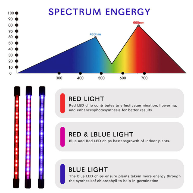Milalit USB Double 2 Heads 2 in 1 LED Plant Grow Light with Timing Dimming Function Red Blue LED Lamp for Indoor Fruit Vegetables Potted Plant Lighting