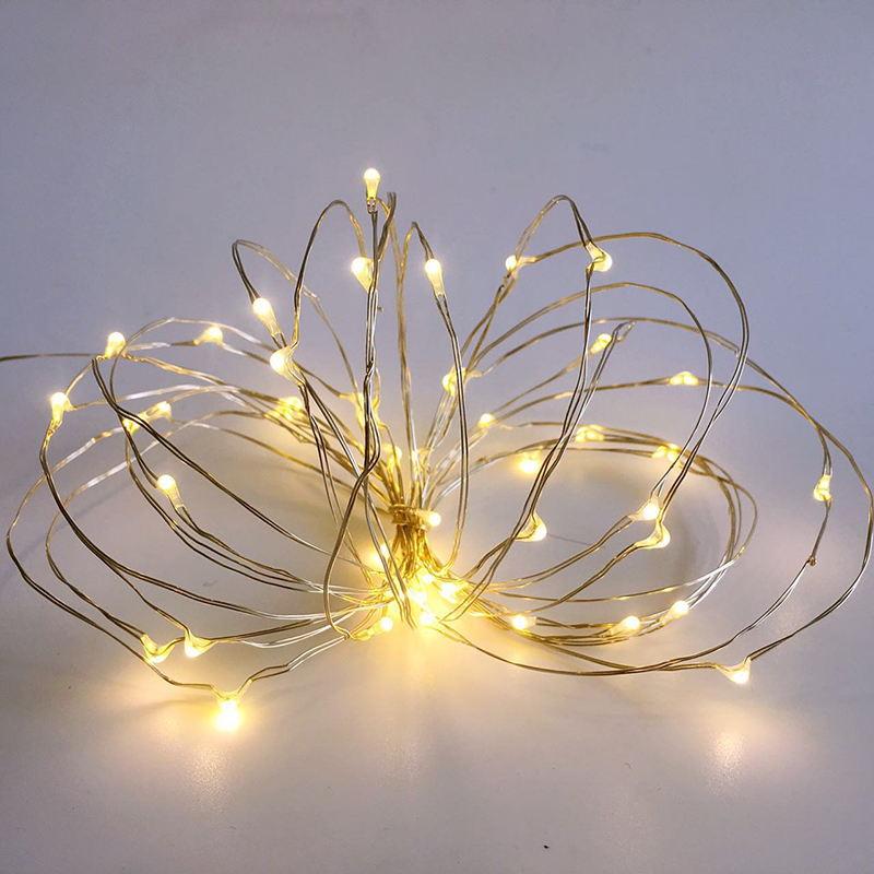 Milalit Battery Powered 10m 100LED Copper Decorative String Light for Holiday Christmas Tree Wedding Proposal Birthday Party Tree Decoration with Waterproof Power Case Remote Control