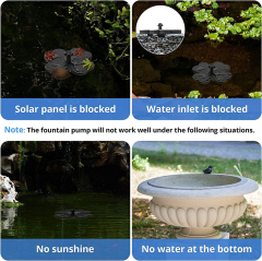 Milalit  Four Leaf Clover Shape Solar Water Fountain for Animal Bird Bath Lucky Clover Solar Floating Water Pump for Pond Tank Garden Outdoor Decoration Mother Friend Gifts