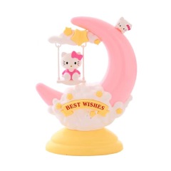 Milalit USB Rechargeable Cartoon Moon Light Touch Dimming Swing Pink Rabbit Kitty Blue Panda Yellow Bear LED Table Lamp for Kid Children Friends Birthday Gift