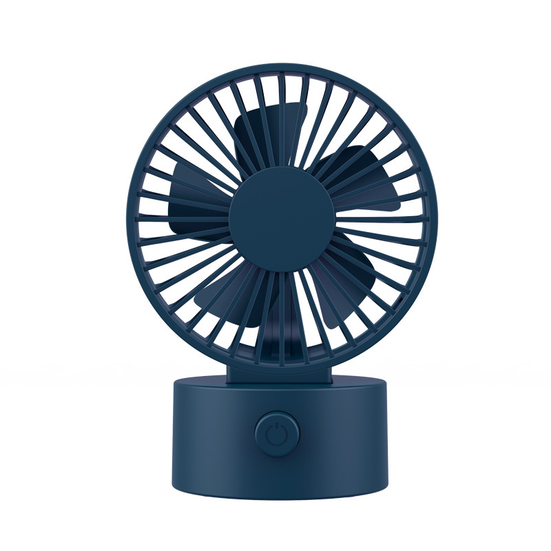 Milalit USB Rechargeable Built-in Battery Desktop Fan Air Cooler Adjustable Table Portable Handheld 3 Gear Speed Mini Fan for Office Birthday Business Gift White Dark Green Navy Blue