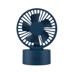 Milalit USB Rechargeable Built-in Battery Desktop Fan Air Cooler Adjustable Table Portable Handheld 3 Gear Speed Mini Fan for Office Birthday Business Gift White Dark Green Navy Blue