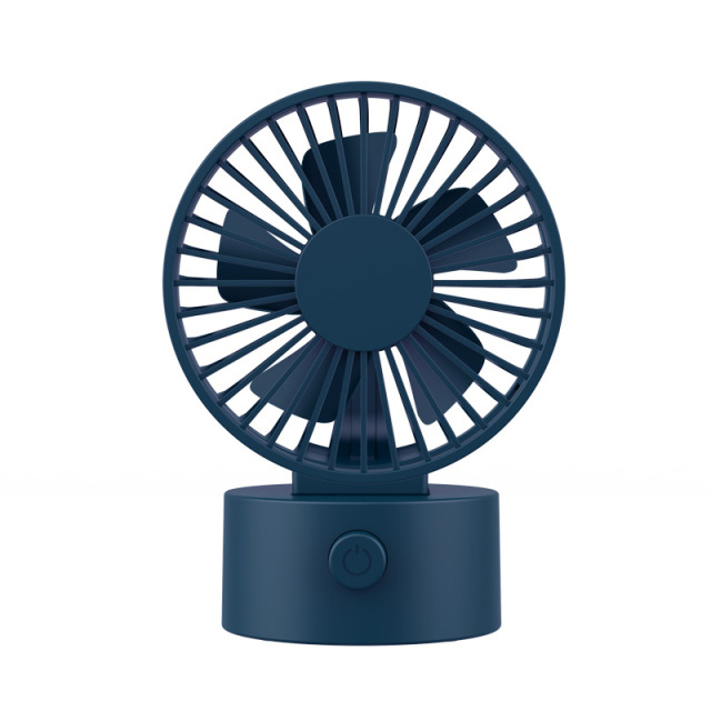 Milalit USB Rechargeable Built-in Battery Desktop Fan Air Cooler Adjustable Table Portable Handheld 3 Gear Speed Mini Fan for Office Birthday Business Gift White Dark Green Navy Blue