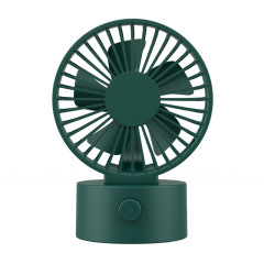 Milalit USB Rechargeable Built-in Battery Desktop Fan Air Cooler Adjustable Table Portable Handheld 3 Gear Speed Mini Fan for Office Birthday Business Gift White Dark Green Navy Blue