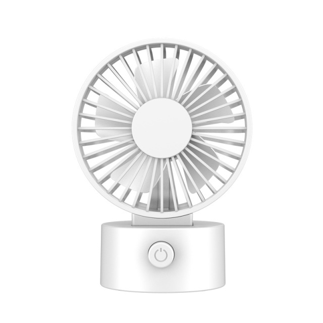 Milalit USB Rechargeable Built-in Battery Desktop Fan Air Cooler Adjustable Table Portable Handheld 3 Gear Speed Mini Fan for Office Birthday Business Gift White Dark Green Navy Blue