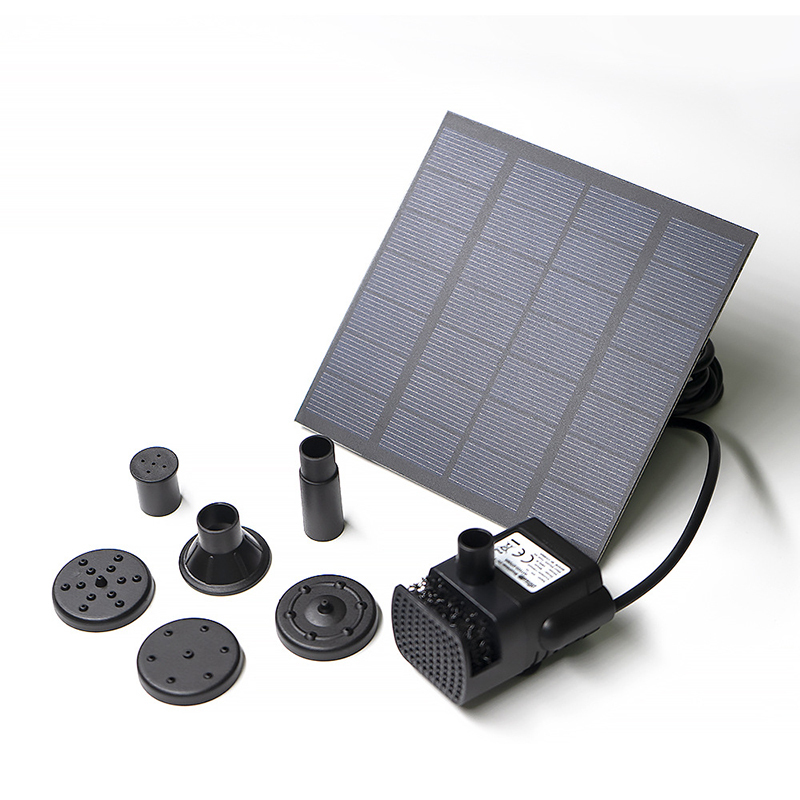 Milalit Solar Powered Fountain Free Floating Standing Water Pump for Birdbath Garden Large Small Pond Fountain Lake Floating Tank 7v 1.8w Fish Tank