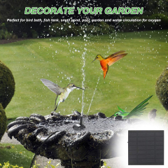 Milalit Solar Powered Fountain Free Floating Standing Water Pump for Birdbath Garden Large Small Pond Fountain Lake Floating Tank 7v 1.8w Fish Tank