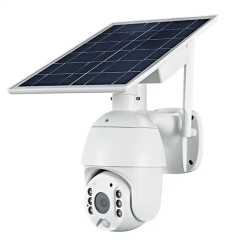 Milalit Wireless Solar Camera Outdoor Alert PTZ WiFi Security Cameras with Spotlight Color Night Vision PIR Motion Detect 4MP 3MP 4G SIM Camera Light with TF Memory Card