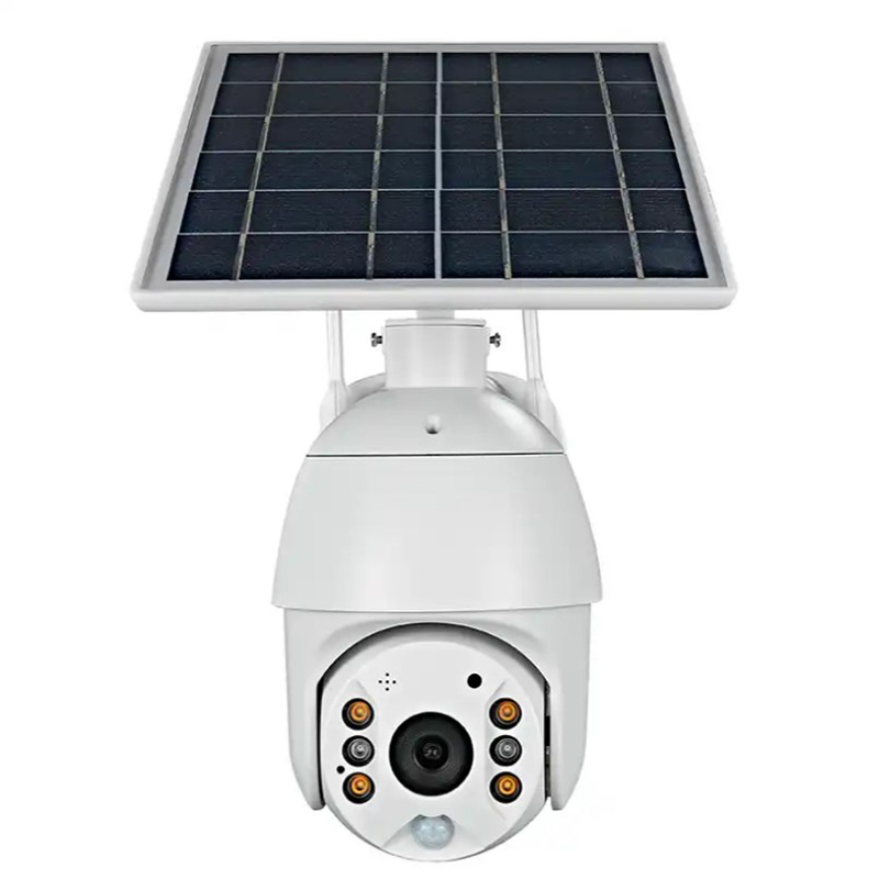 Milalit Wireless Solar Camera Outdoor Alert PTZ WiFi Security Cameras with Spotlight Color Night Vision PIR Motion Detect 4MP 3MP 4G SIM Camera Light with TF Memory Card