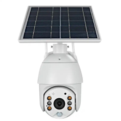 Milalit Wireless Solar Camera Outdoor Alert PTZ WiFi Security Cameras with Spotlight Color Night Vision PIR Motion Detect 4MP 3MP 4G SIM Camera Light with TF Memory Card