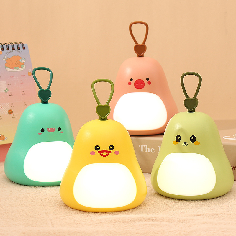 Milalit Avocado Green USB Rechargeable Color Changeable Night Light New Cute Cartoon Animal Hanging LED Table Lamp Bedroom Lovely Desk Sweet Light with Hook Mommy Night Lightsfor Children Mommy Nursing Reading