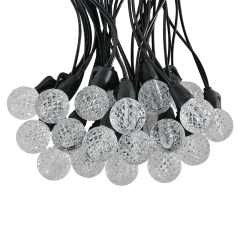 G40 Bluetooth APP Controlled 2.4G Remote Control Colorful Crystal Ball String LED Lighting Bulbs 15m 15 LED 20LED Acrylic CE RoHs UL FCC UCKA Certified Waterproof Outdoor String Lamps for Holiday Christmas Halloween Party
