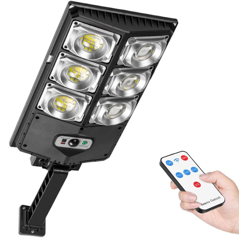 Milalit Solar Outdoor Waterproof IP65 Flood Lights 3 Modes Led Sunlight Powered Motion Sensor Wall Lamp with Remote Control Optical Lens Light Bowl Street Light for Home Garden Yard Parking Lot